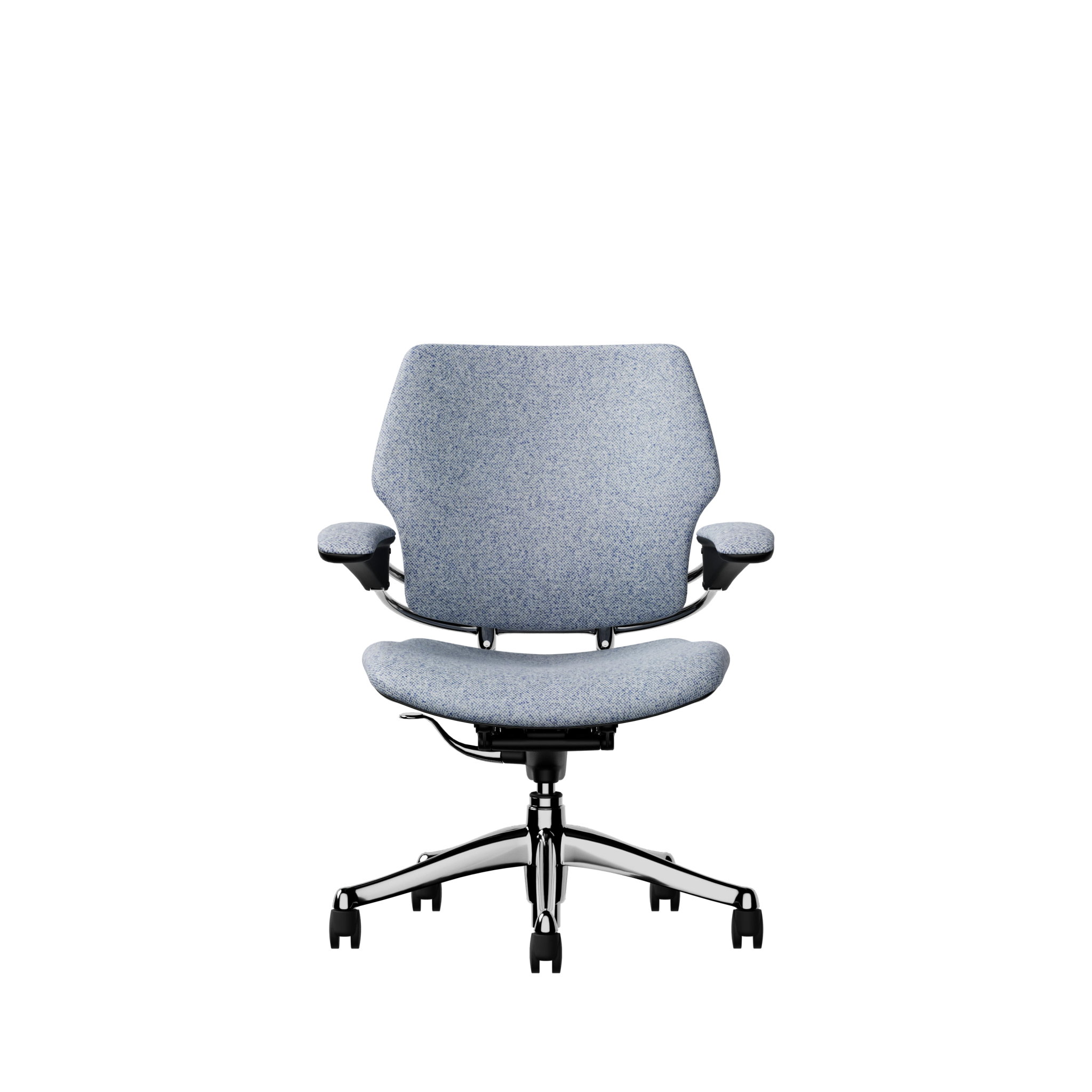 Freedom Ocean Task Chair: Polished Aluminum Frame / Adjustable Height Arms with Matching Textile / Vanir: 0733