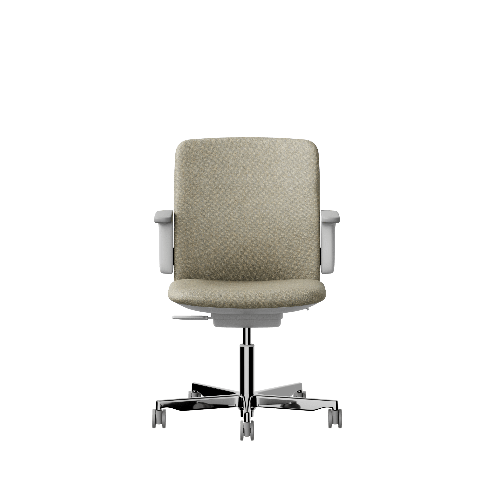 Path Task Chair with Wrapped Back - Polished Aluminum Frame with Light Gray Trim: Adjustable Height Duron Arms / Vanir: 0133